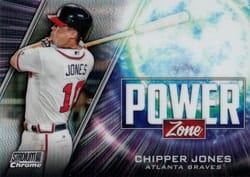 2020 Stadium Club Chrome Power Zone Chipper Jones #PZ-6 card