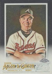 2020 Topps Allen & Ginter Chrome Base Set Chipper Jones #76 card