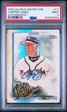 2021 Topps Allen & Ginter Chrome Autographs Chipper Jones #AGA-CJ card