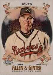2021 Topps Allen & Ginter Chrome Base Set Chipper Jones #157 card