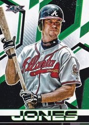 2021 Topps Fire Base Set Chipper Jones #141 card