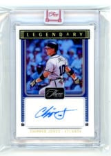 2022 Panini Three and Two Legendary Signatures Chipper Jones #LS-CJ card