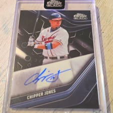 2022 Topps Chrome Black Autographs Chipper Jones #CBA-CJ card