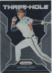 2023 Panini Prizm Three-Hole Chipper Jones #TH10 card