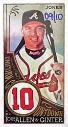 2023 Topps Allen & Ginter Uniform Countdown Chipper Jones #UC-10