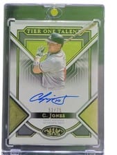 2023 Topps Tier One Talent Autographs Chipper Jones #T1TA-CJ card