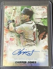 2025 Stadium Club Abstract Autographs Chipper Jones #AA-CJ card