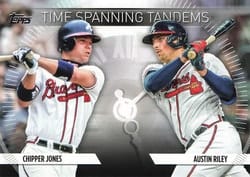 2023 Topps Update Time-Spanning Tandems Chipper Jones / Austin Riley #TS-27 card