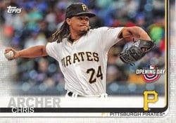 2019 Topps Opening Day Base Set Chris Archer #148 card