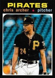 2020 Topps Heritage Base Set Chris Archer #311 card