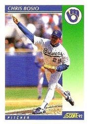 1992 Score Base Set Chris Bosio #37 card