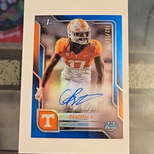 2025 Bowman University Chrome Chrome Prospect Autographs Chris Brazzell II #BCA-CB card