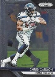 2018 Panini Prizm Base Set Chris Carson #24 card