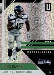 2018 Panini Unparalleled Base Set Chris Carson #178 card