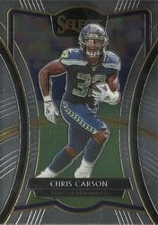 2019 Panini Select Base Set Chris Carson #141 card