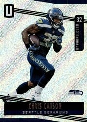2019 Panini Unparalleled Base Set Chris Carson #164 card