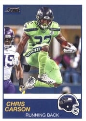 2019 Score Base Set Chris Carson #316 card