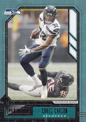 2020 Panini Playbook Base Set Chris Carson #98 card