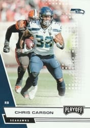 2020 Panini Playoff Base Set Chris Carson #104 card