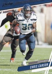 2020 Panini Prestige Base Set Chris Carson #170 card