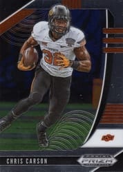 2020 Panini Prizm Draft Picks Base Set Chris Carson #14 card