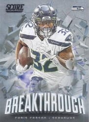 2020 Score Breakthrough Chris Carson #B-CC card