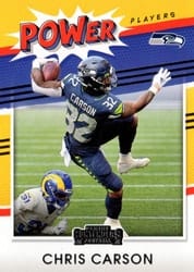 2021 Panini Contenders Power Players Chris Carson #PP-CCA card