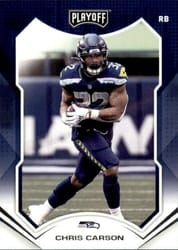 2021 Panini Playoff Base Set Chris Carson #198 card