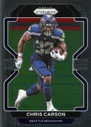 2021 Panini Prizm Base Set Chris Carson #46 card