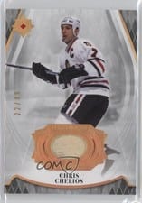 2023-24 Upper Deck Ultimate Collection Ultimate Planks Chris Chelios #PL-CC card