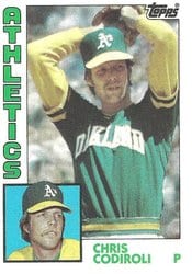 1984 Topps Base Set Chris Codiroli #61 card