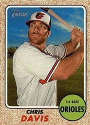 2017 Topps Heritage Base Set Chris Davis #325 card