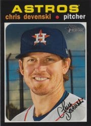 2020 Topps Heritage Base Set Chris Devenski #651 card