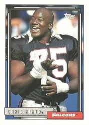 1992 Topps Base Set Chris Hinton #211 card