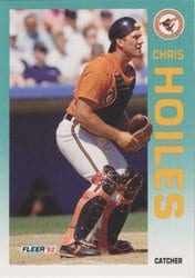 1992 Fleer Base Set Chris Hoiles #9 card