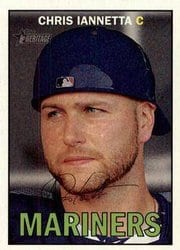 2016 Topps Heritage Base Set Chris Iannetta #222 card