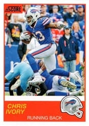2019 Score Base Set Chris Ivory #124 card