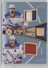 2022-23 Upper Deck Ultimate Collection Ultimate Power Play Combos Jersey Chris Kreider/Artemi Panarin #UPC-KP card