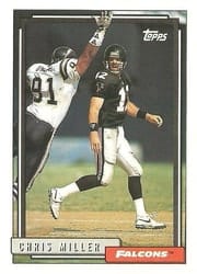 1992 Topps Base Set Chris Miller #156 card
