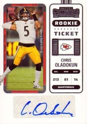 2022 Panini Contenders Base Set Chris Oladokun #256 card