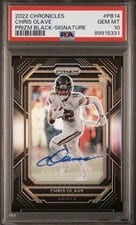 2022 Panini Chronicles Prizm Black Signatures Chris Olave #PB-14 card