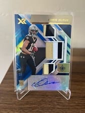 2022 Panini XR Rookie Triple Swatch Autographs Chris Olave #209 card