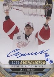 2024-25 Upper Deck UD Canvas Signatures Chris Osgood #CA-CO card