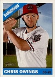 2015 Topps Heritage Base Set Chris Owings #182 card