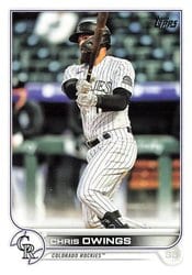 2022 Topps Base Set Chris Owings #462 card