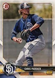 2018 Bowman Draft Base Set Chris Paddack #BD-68 card