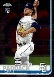 2019 Topps Chrome Update Base Set Chris Paddack #18 card