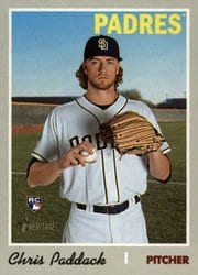 2019 Topps Heritage Base Set Chris Paddack #703 card