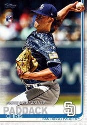 2019 Topps Update Base Set Chris Paddack #US207 card