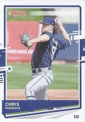 2020 Donruss Base Set Chris Paddack #163 card